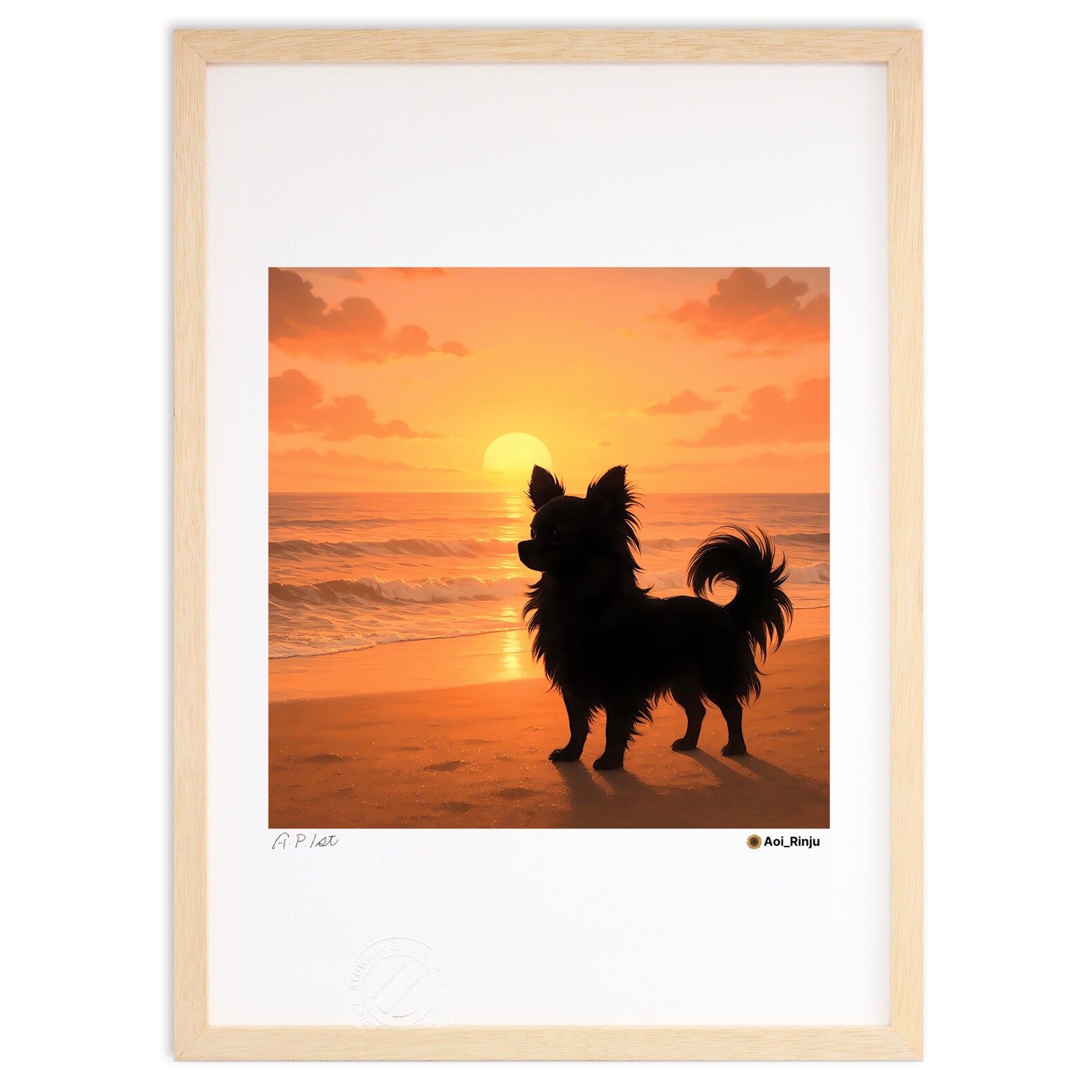 夕陽を見つめるチワワ – 絵画や壁飾り販売｜風景投稿販売あゆわら(R)