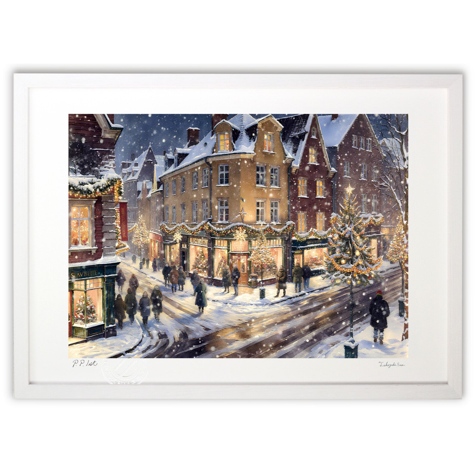 商店街のクリスマス – 絵画や壁飾り販売｜風景投稿販売あゆわら(R)