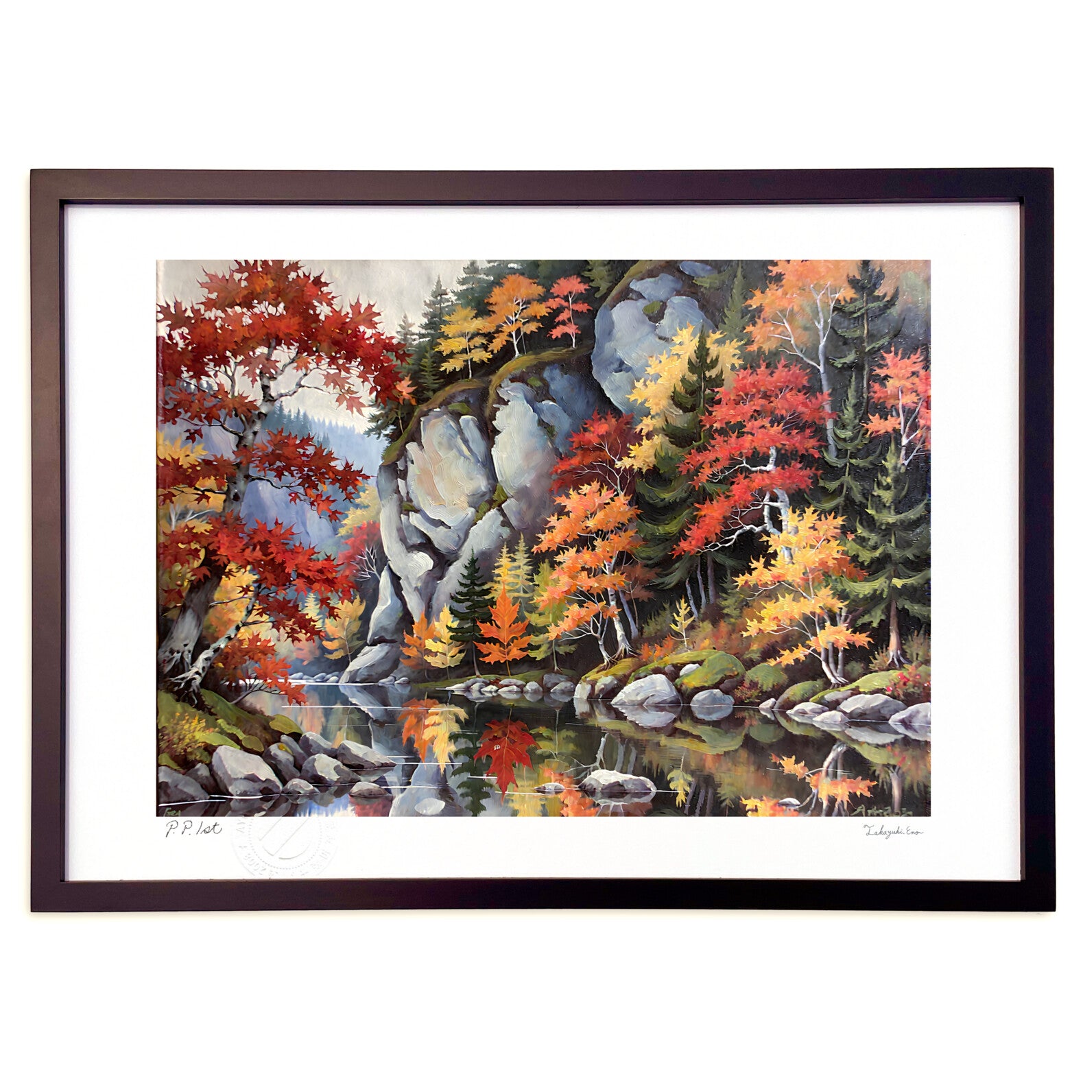 秋の穏やかな日本の渓谷の風景 – 絵画や壁飾り販売｜風景投稿販売あゆ