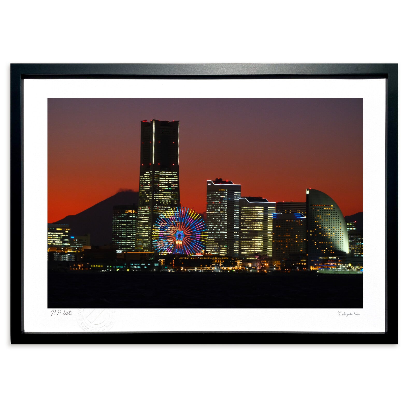 横浜みなとみらいのマジックアワー – 絵画や壁飾り販売｜風景投稿販売