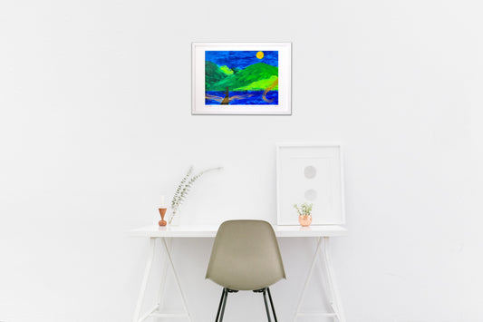 絵画 『Full moon and lake』