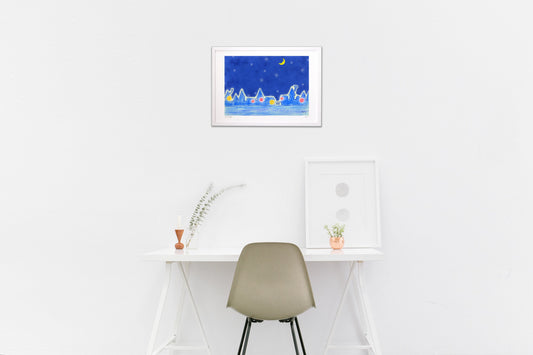 絵画 『冬の街』