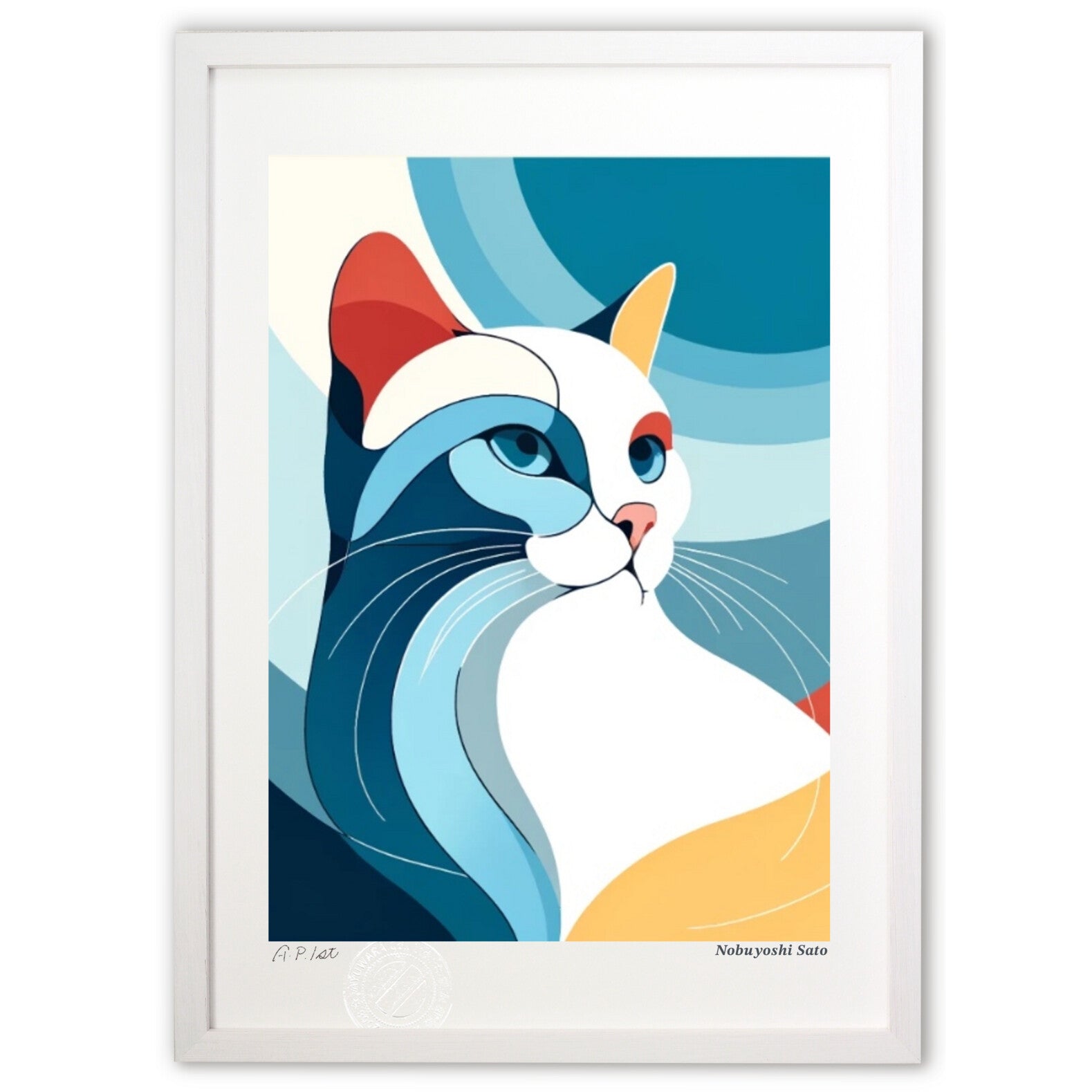 原色抽象化する猫 – 絵画や壁飾り販売｜風景投稿販売あゆわら(R)
