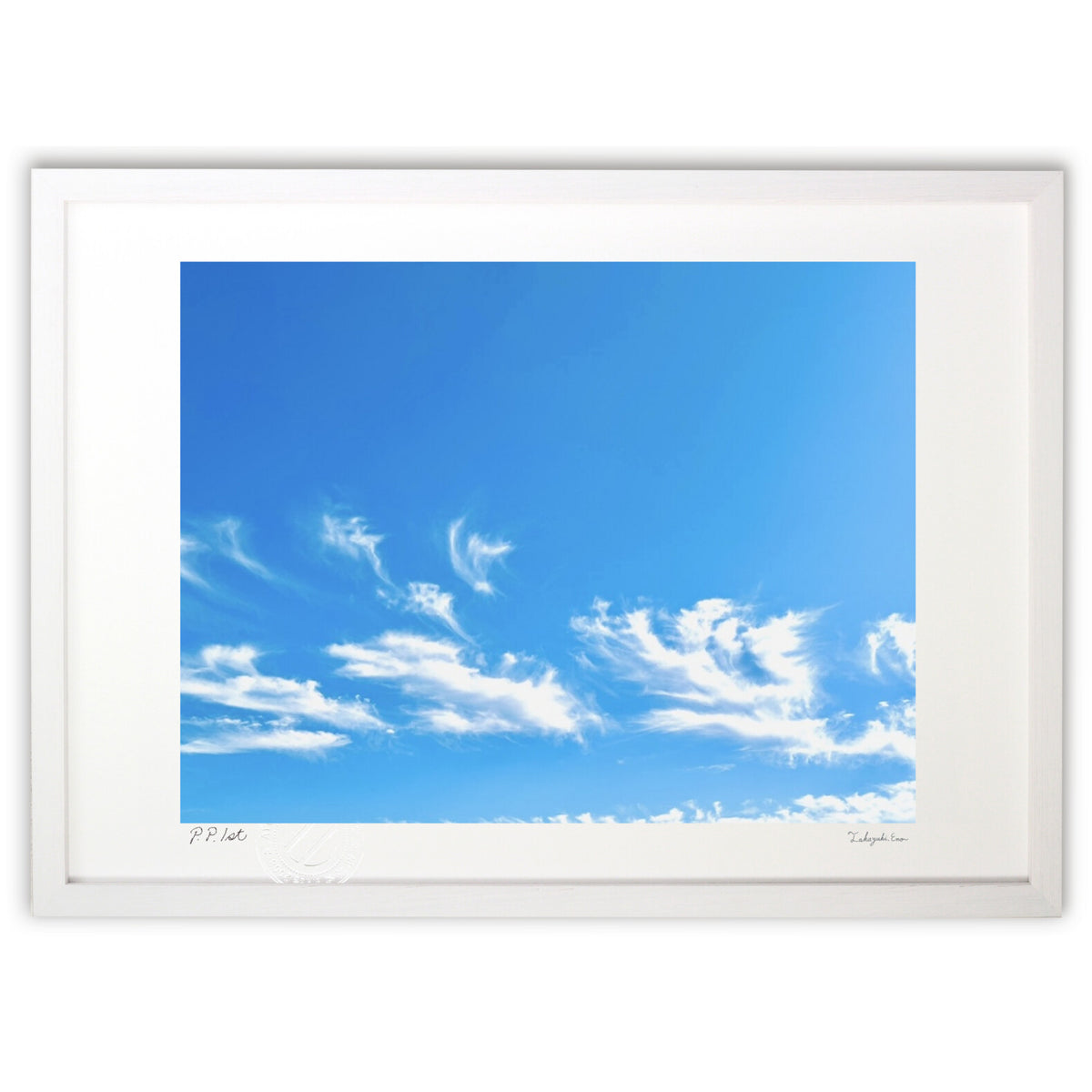 筑波山頂の青い空と雲