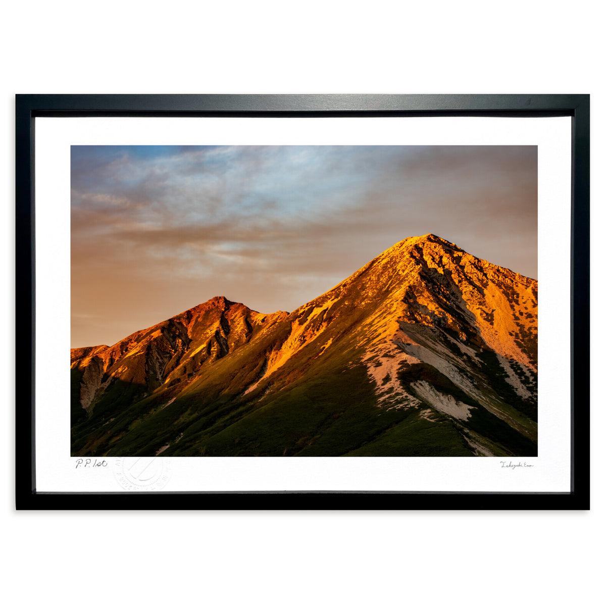 Mountains dyed in the setting sun