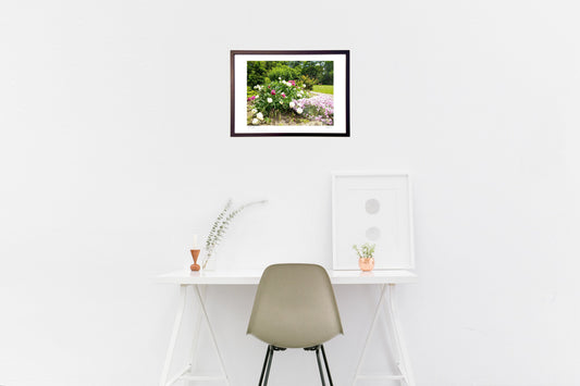 ピンク色の花籠