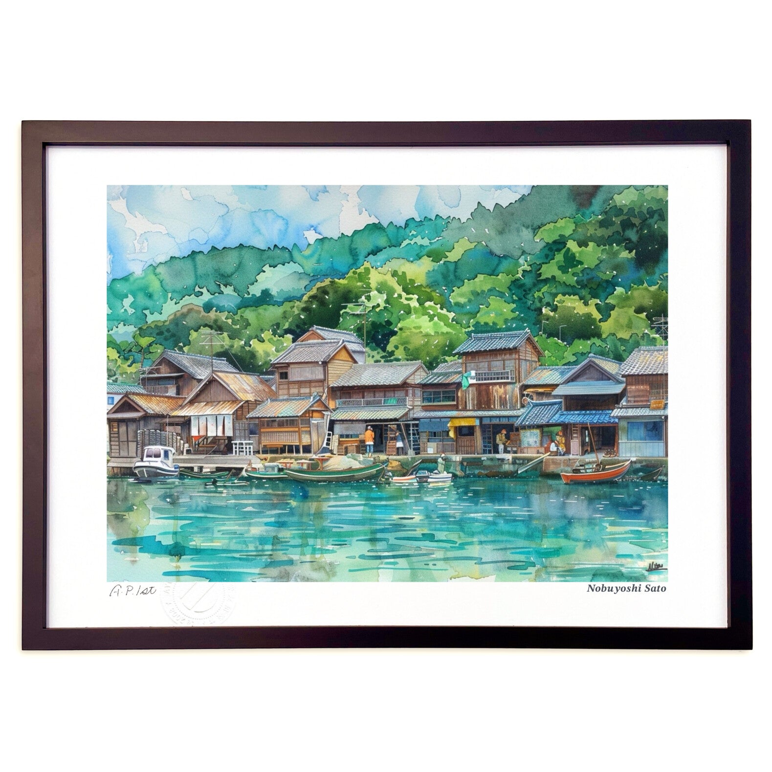 海の漁村の風景 – 絵画や壁飾り販売｜風景投稿販売あゆわら(R)