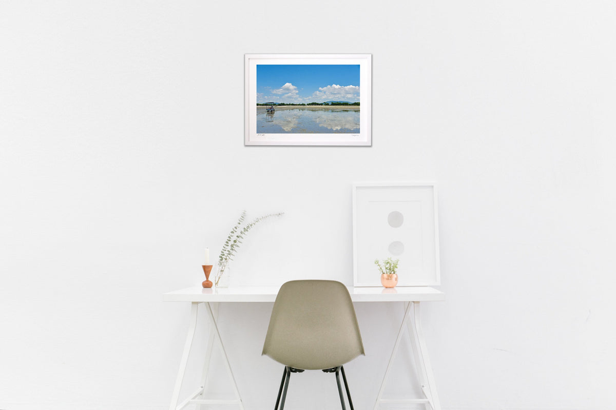 Midsummer tidal flats scenery