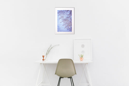 揺れる湖面の桜