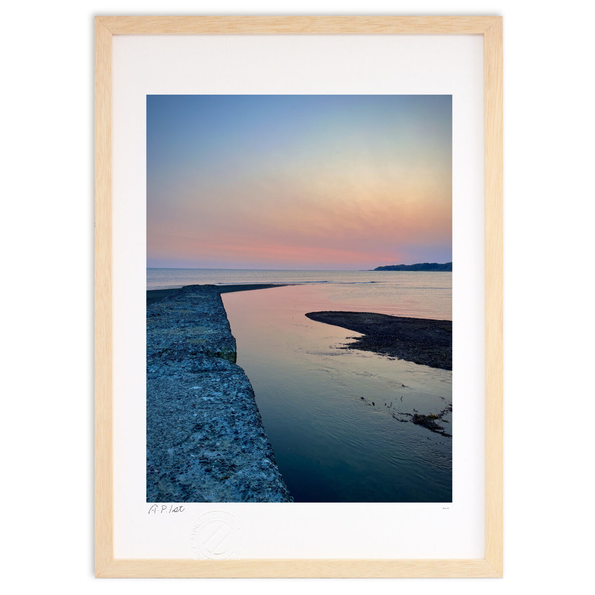 The boundary between the sky and the river