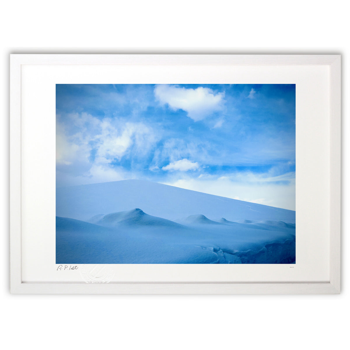 Sky-blue snow