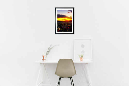 京都タワーからの夕焼け