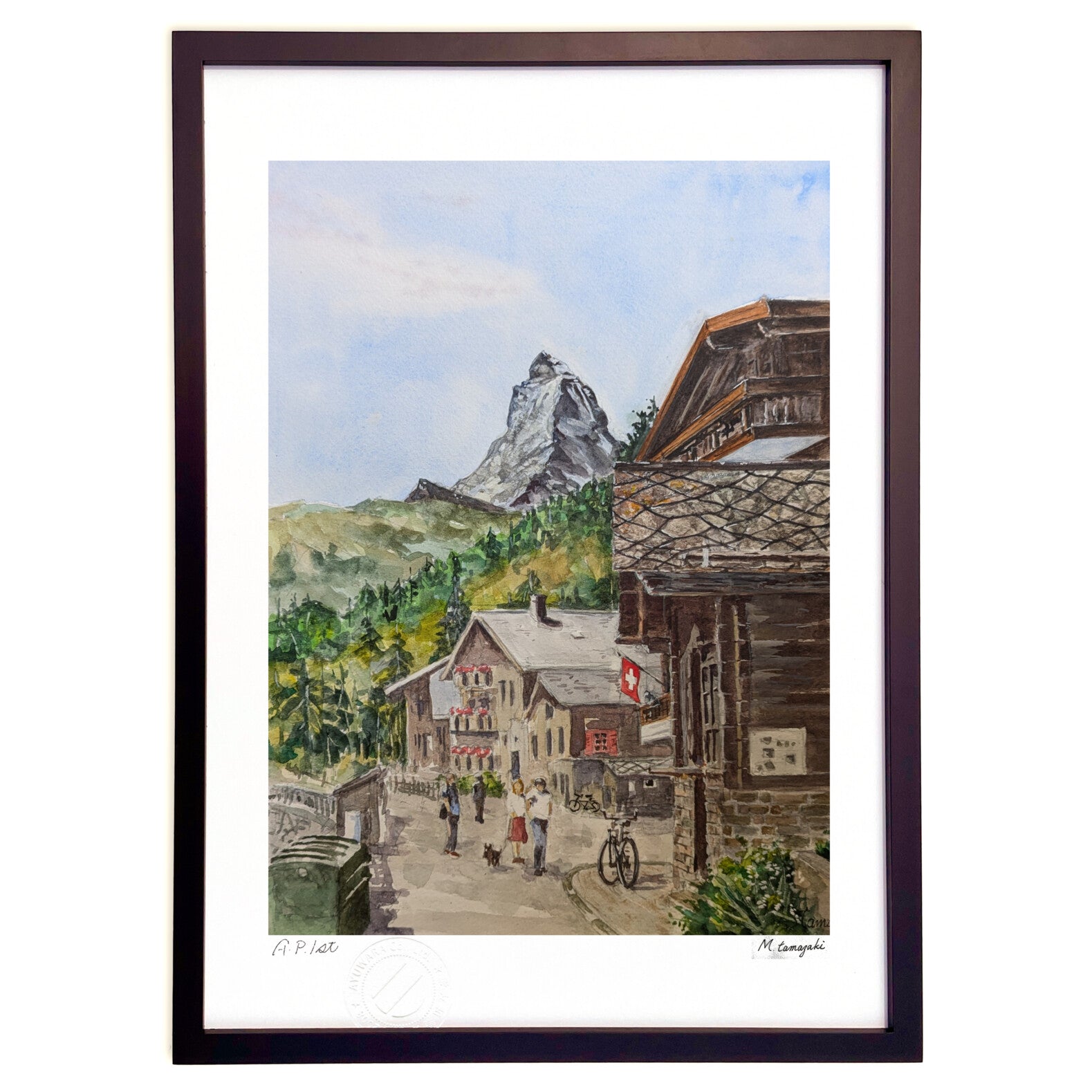 街を見下ろすマッターホルン – 絵画や壁飾り販売｜風景投稿販売あゆわら(R)