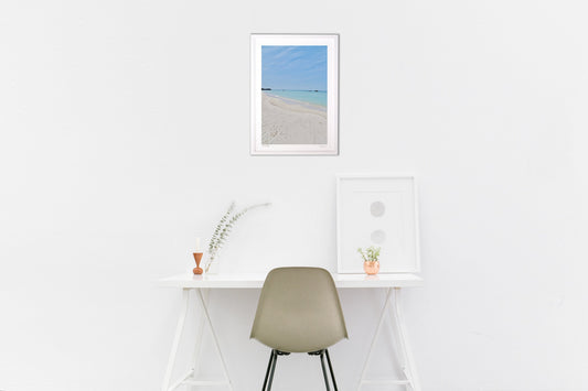 White sand and blue sky
