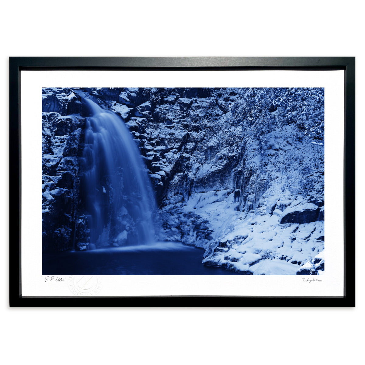 Snow-covered Fudo Falls