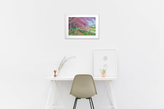 桜並木の散歩道