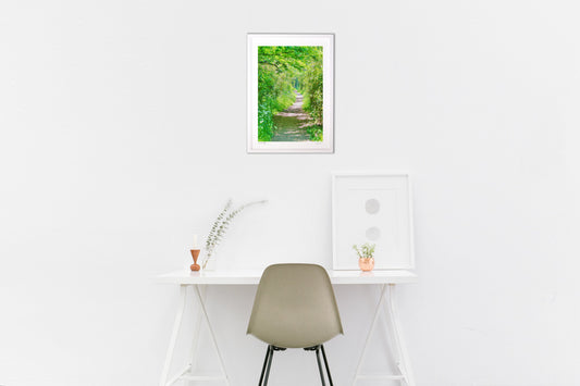 版画 絵画 緑のトンネル