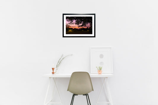 夕陽に建つ大仏殿