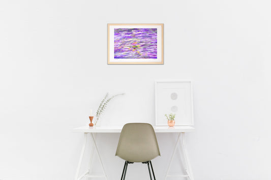 アオサギー水面で見つめる