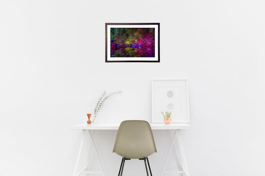 出流原弁天池の幻想的なライトアップ