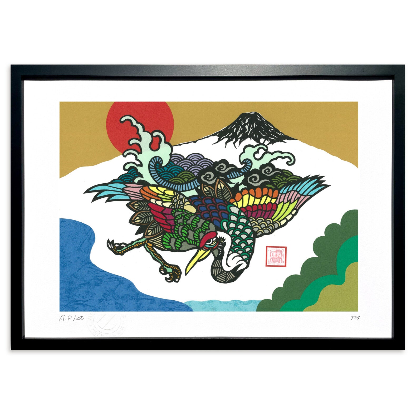 鶴と富士山 – 絵画や壁飾り販売｜風景投稿販売あゆわら(R)