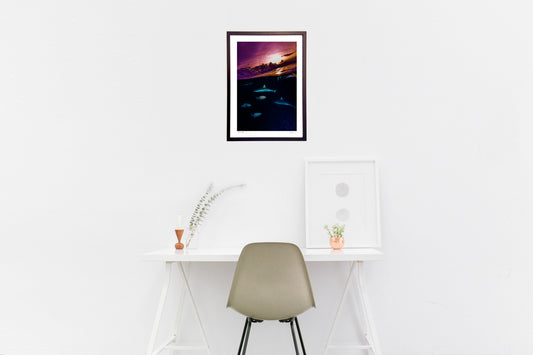 写真 夕焼けのラグーンで出会ったサメ#12(縦)