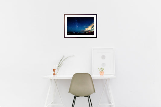 風車のある夜景#2