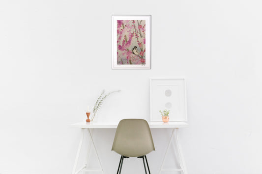 梅とシジュウカラ