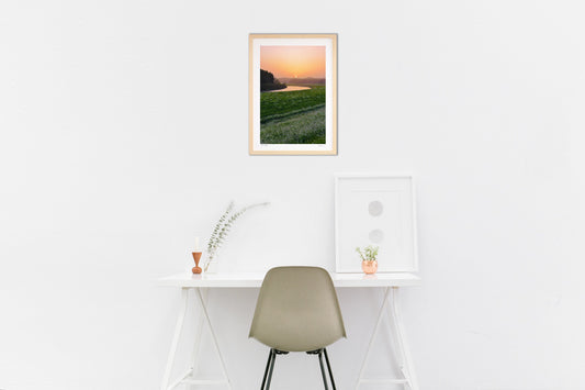 菊池川河川敷から眺めた夕暮れ