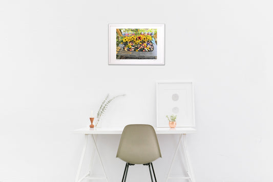 ひまわりの花手水