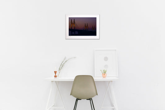 スナップ マジックアワーに染まる瀬戸大橋