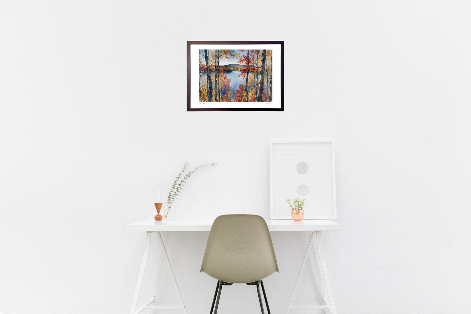 秋の高原の湖 – 絵画や壁飾り販売｜風景投稿販売あゆわら(R)