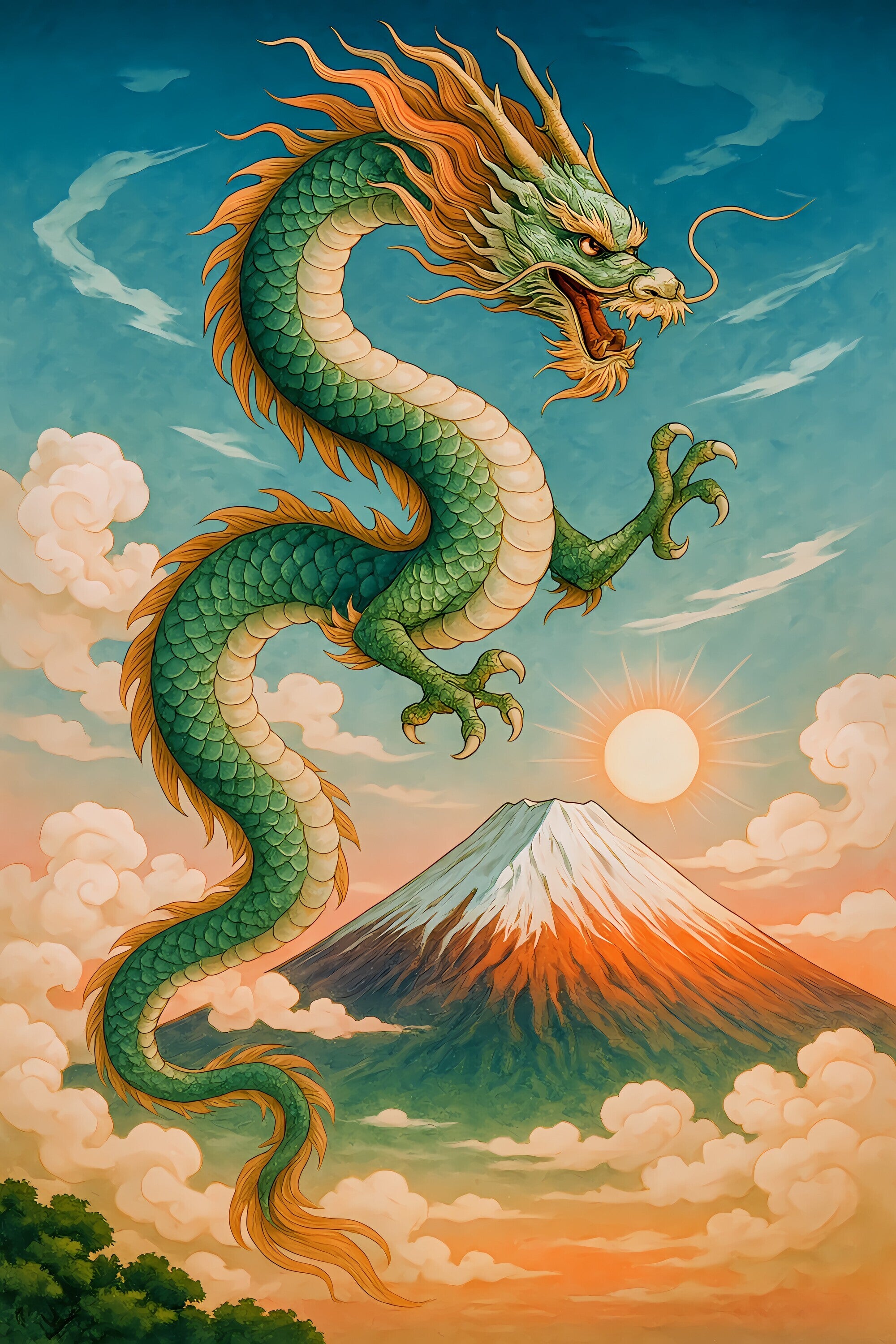 富士山と昇り龍 – 絵画や壁飾り販売｜風景投稿販売あゆわら(R)