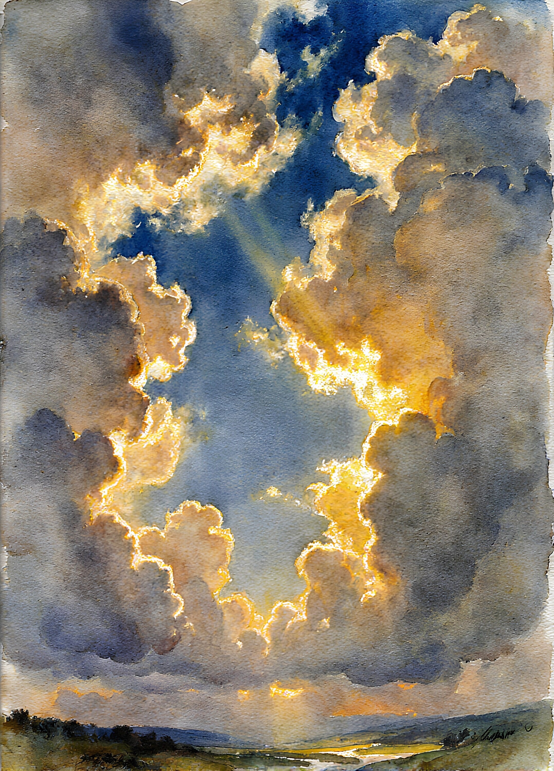 黄金色の雲 – 絵画や壁飾り販売｜風景投稿販売あゆわら(R)