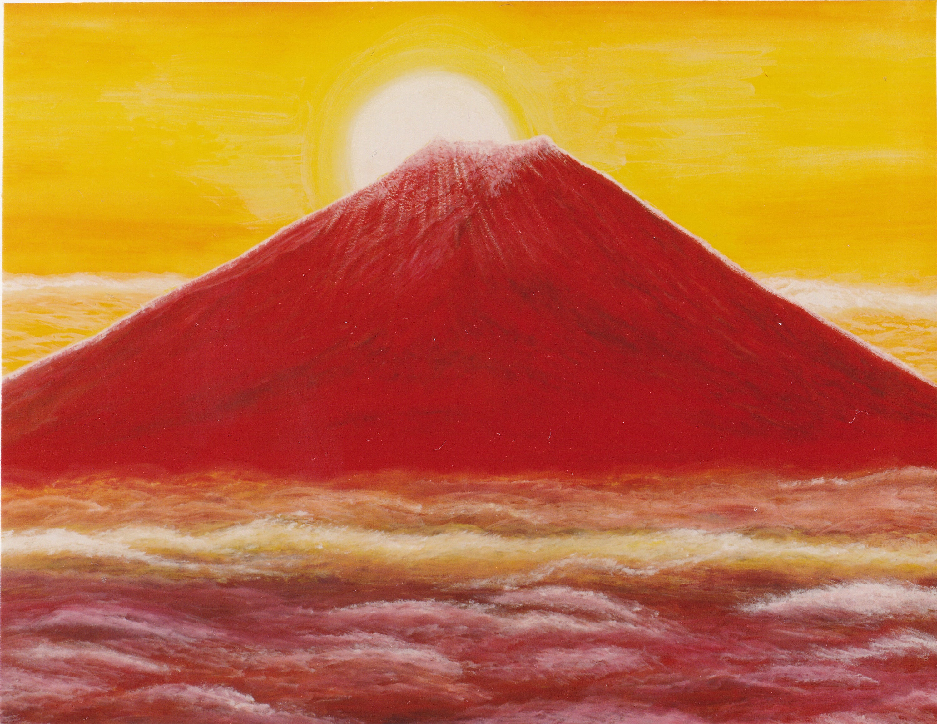 赤富士と太陽
