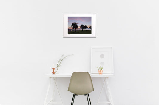 夕焼けのヨットハーバー