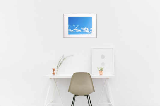 筑波山頂の青い空と雲