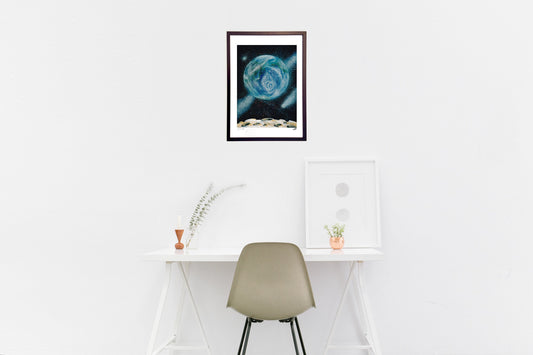 月から見た地球