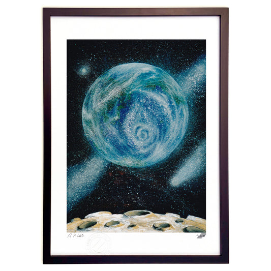 月から見た地球