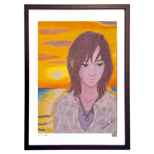 夕暮れの海にて