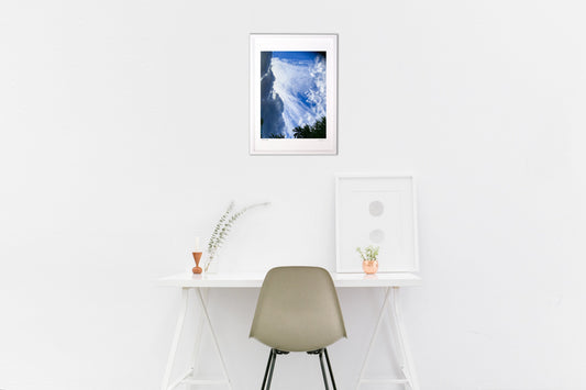 光り輝く雲雪シャワー