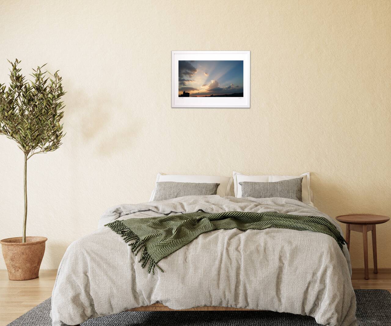 写真 太陽光線 夏の夕暮れ