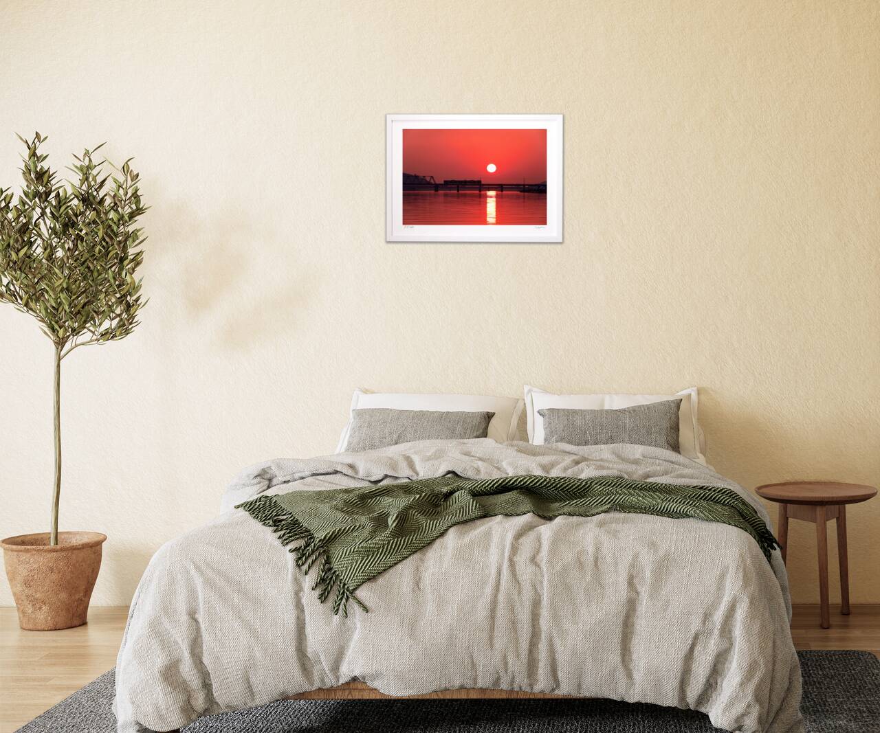 国包鉄橋の夕日2