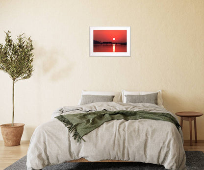 国包鉄橋の夕日2