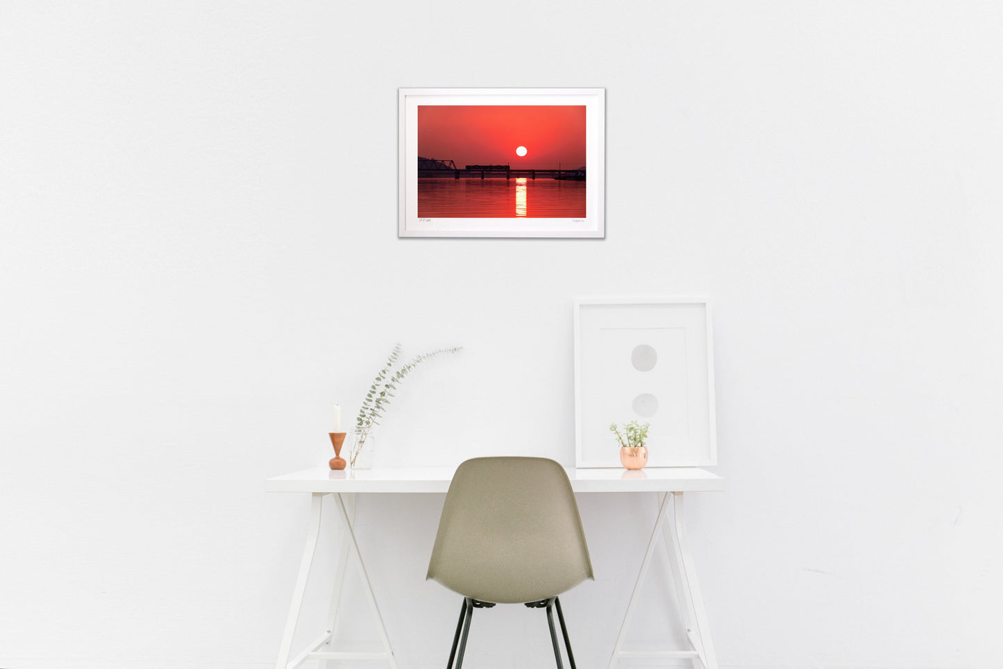 国包鉄橋の夕日2