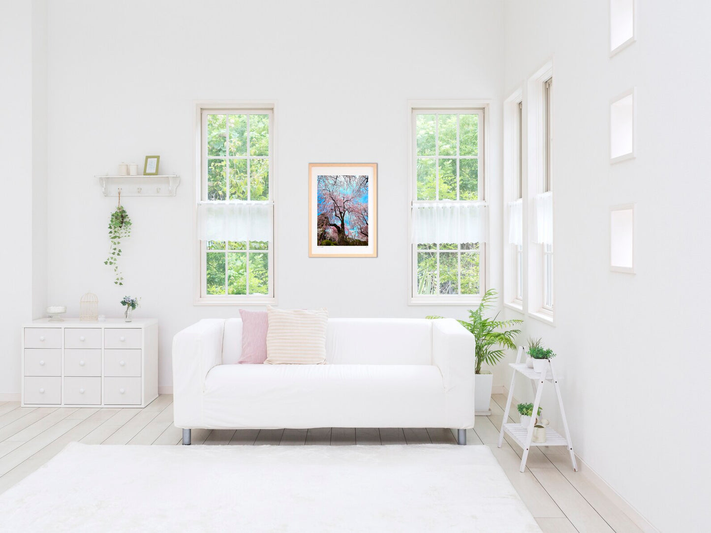 晴天の枝垂れ桜 東北の春便り