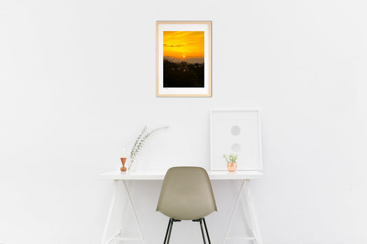 海に沈む夕日 春の館山