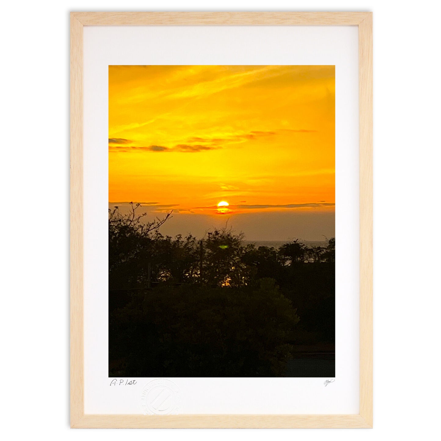 Sunset over the sea in spring in Tateyama