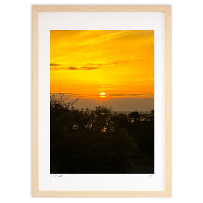 Sunset over the sea in spring in Tateyama