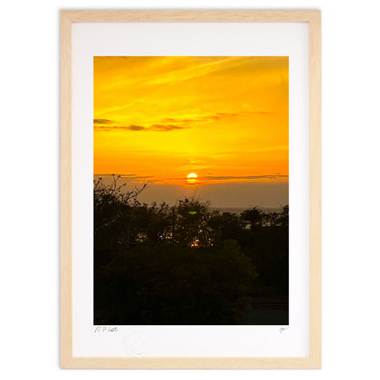 海に沈む夕日 春の館山